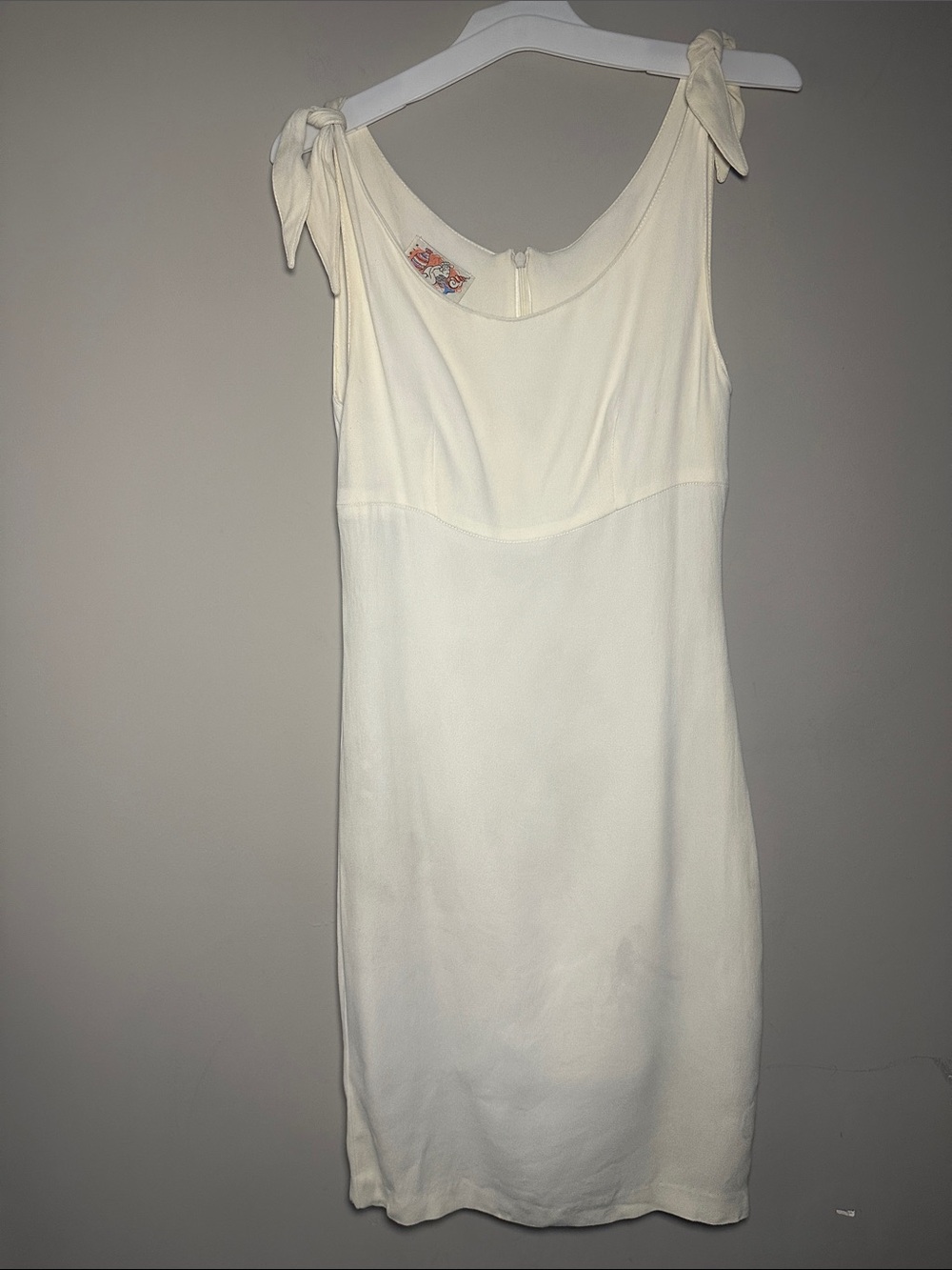 Dia Positive Classic Cream Tie-Shoulder Slip Dress